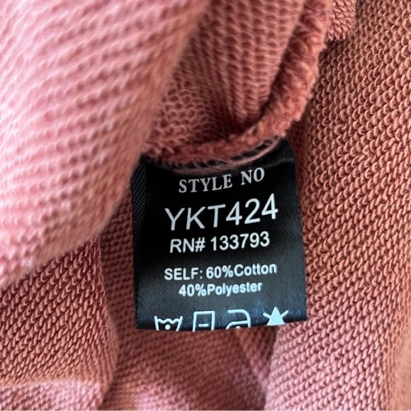 POL oversized pullover sweater with hood | burnt orange | women’s size small - Picture 6 of 10